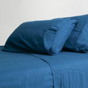 flannelette-sheet-set-bed-bed-ink-blue