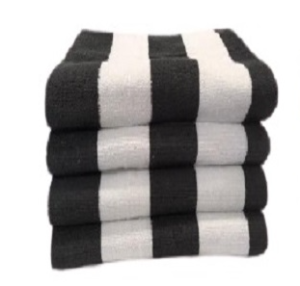 charcoal-white-stripe-pool-towel