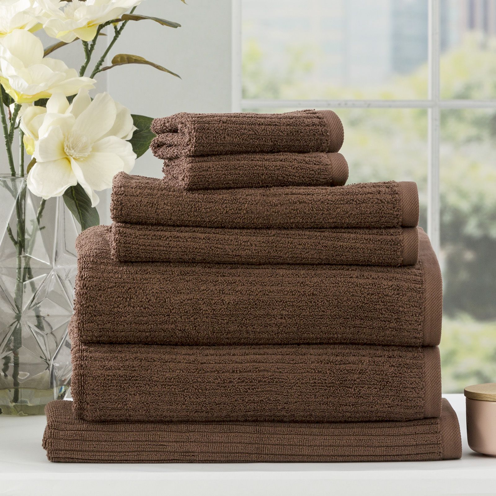 Cobblestone Cotton Ribbed Towels by Renee Taylor – Cottonbox Pty Ltd