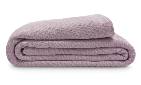 Surrey Cotton Weave Blanket Lilac