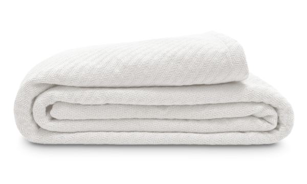 Surrey Cotton Weave Blanket White